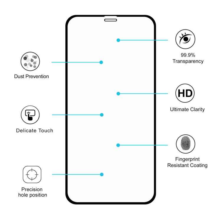 For iPhone 11 Pro Max / XS Max ENKAY Hat-prince Full Glue 0.26mm 9H 2.5D Tempered Glass Film
