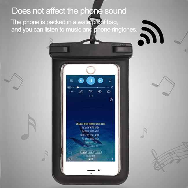 PVC Transparent Universal IPX8 Waterproof Bag with Lanyard for Smart Phones below 6.3 inch