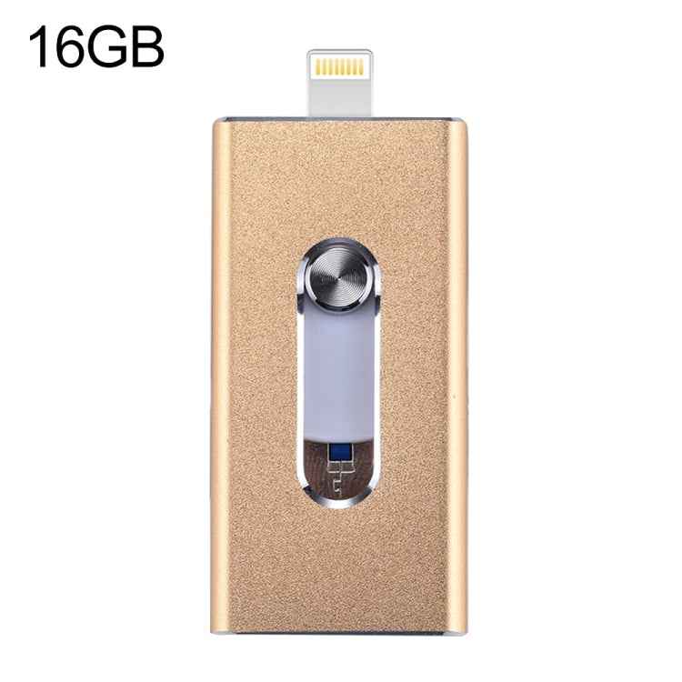 RQW-02 3 in 1 USB 2.0 & 8 Pin & Micro USB 16GB Flash Drive