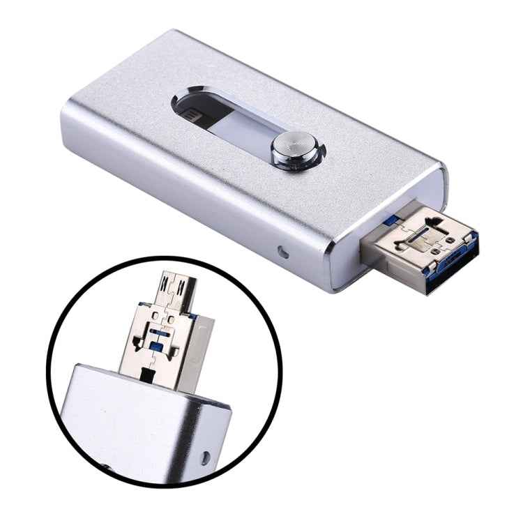 RQW-02 3 in 1 USB 2.0 & 8 Pin & Micro USB 16GB Flash Drive