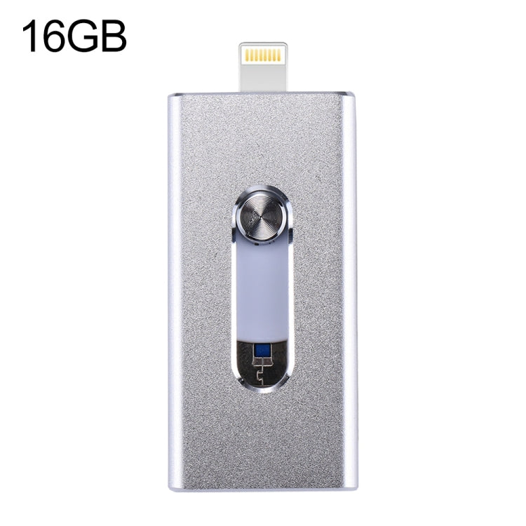 RQW-02 3 in 1 USB 2.0 & 8 Pin & Micro USB 16GB Flash Drive, RQW-02 Black, RQW-02 Gold, RQW-02 Blue, RQW-02 Red, RQW-02 Silver
