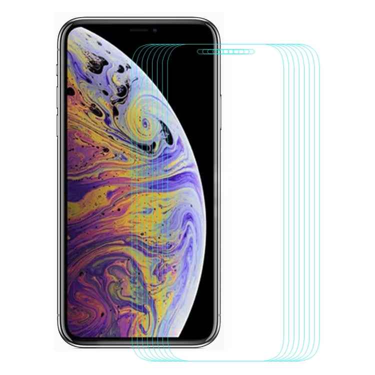 For iPhone 11 Pro Max / XS Max 10pcs ENKAY Hat-Prince 0.26mm 9H 2.5D Tempered Glass Film