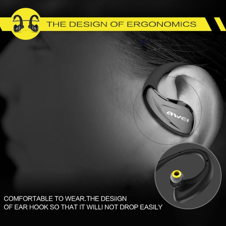 AWEI A880BL Waterproof Sports Bluetooth CSR4.1 Earphone Wireless Stereo Headset With NFC Function