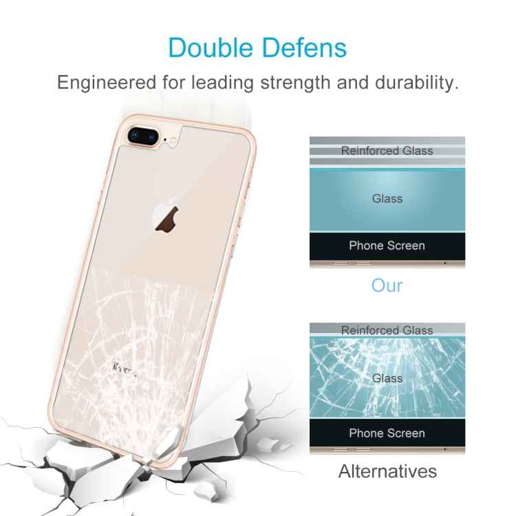 2 PCS for iPhone 8 Plus & 7 Plus 0.3mm 9H Surface Hardness 2.5D Curved Edge Explosion-proof Premium Tempered Glass Back Screen Protector