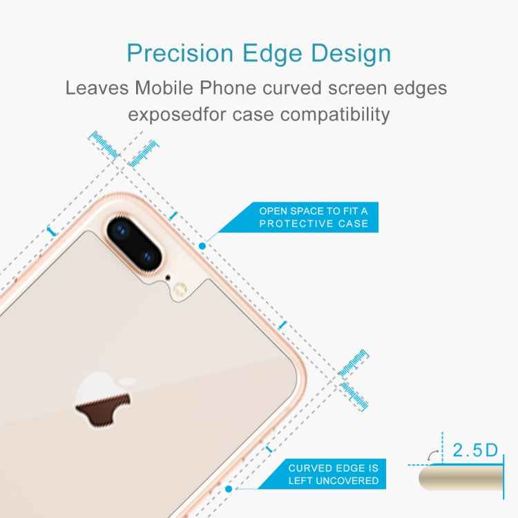For IPhone 8 Plus & 7 Plus rear membrane 0.3mm 9H hardness 2.5d arc frontier defense explodes high-quality tempered rear membrane