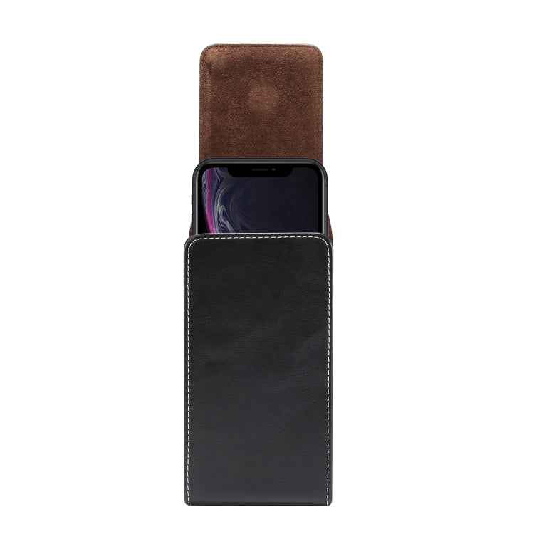 5.2 inch Universal Vertical Lambskin Texture Waist Bag for iPhone XS, Galaxy S10e, Huawei P30