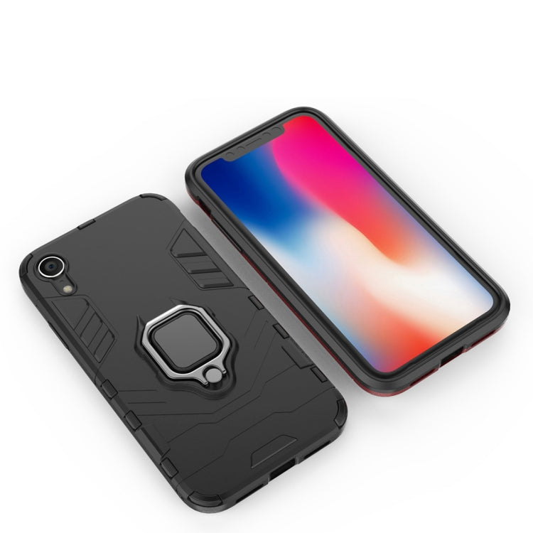 For iPhone XR PC + TPU Shockproof Protective Case with Magnetic Ring Holder
