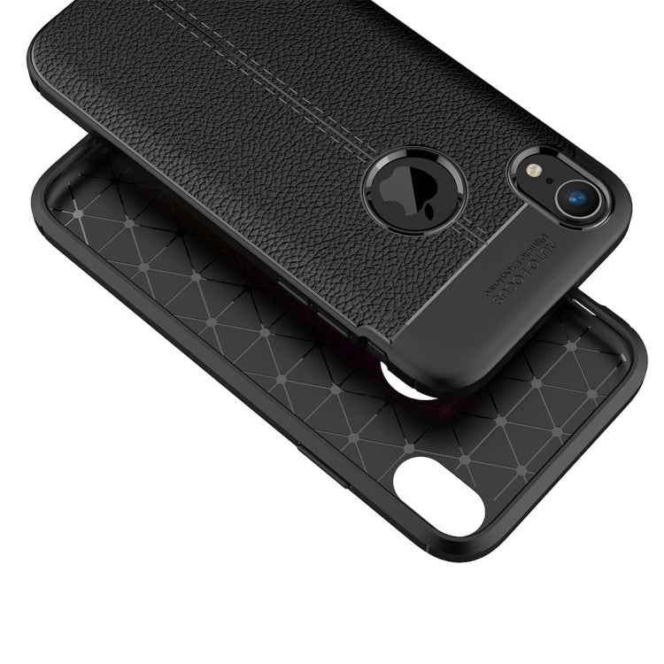 For iPhone X / XS Litchi Texture TPU Case