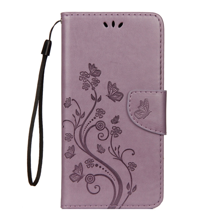 For iPhone XR Embossed Butterfly Pattern Horizontal Flip Leather Case with Card Slot & Holder & Wallet & Lanyard