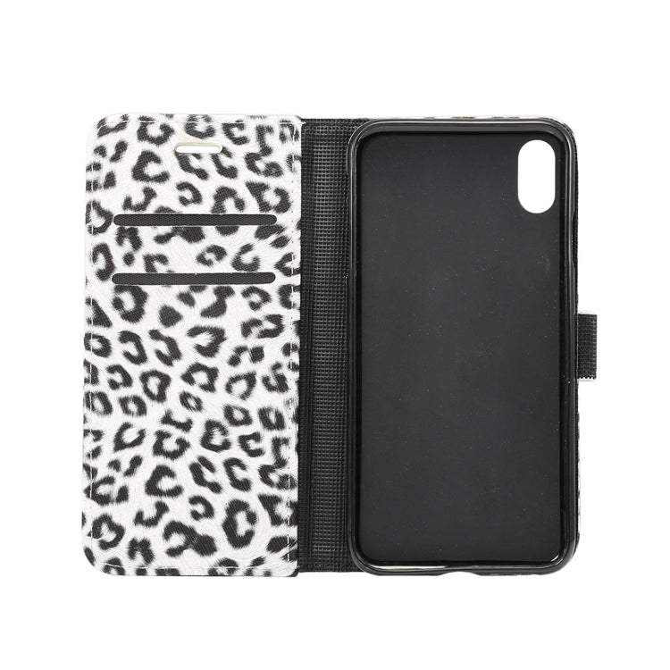 For iPhone XR Leopard Pattern Horizontal Flip Leather Case with Holder & Card Slots