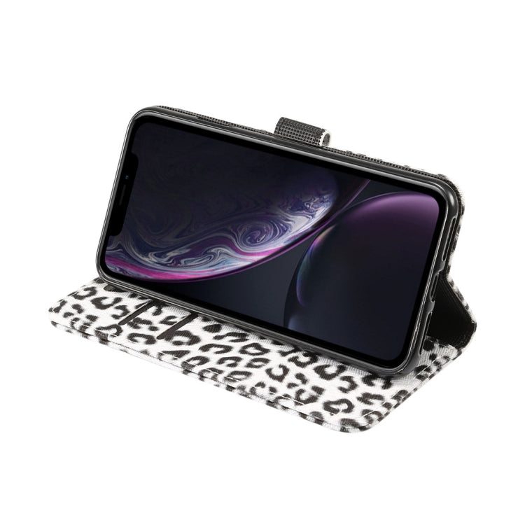 For iPhone XR Leopard Pattern Horizontal Flip Leather Case with Holder & Card Slots
