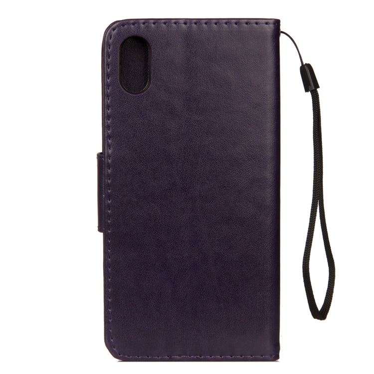 For iPhone XS Max Embossed Butterfly Pattern Horizontal Flip Leather Case with Card Slot & Holder & Wallet & Lanyard, For XS Max