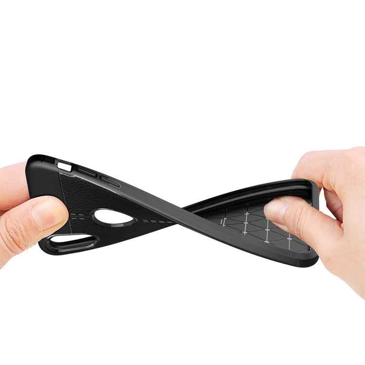 For iPhone XS Max Litchi Texture TPU Case