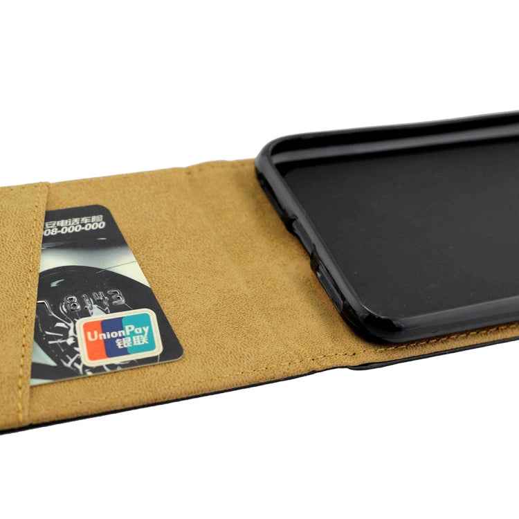 For iPhone XS Max Business Style Vertical Flip TPU Leather Case with Card Slot