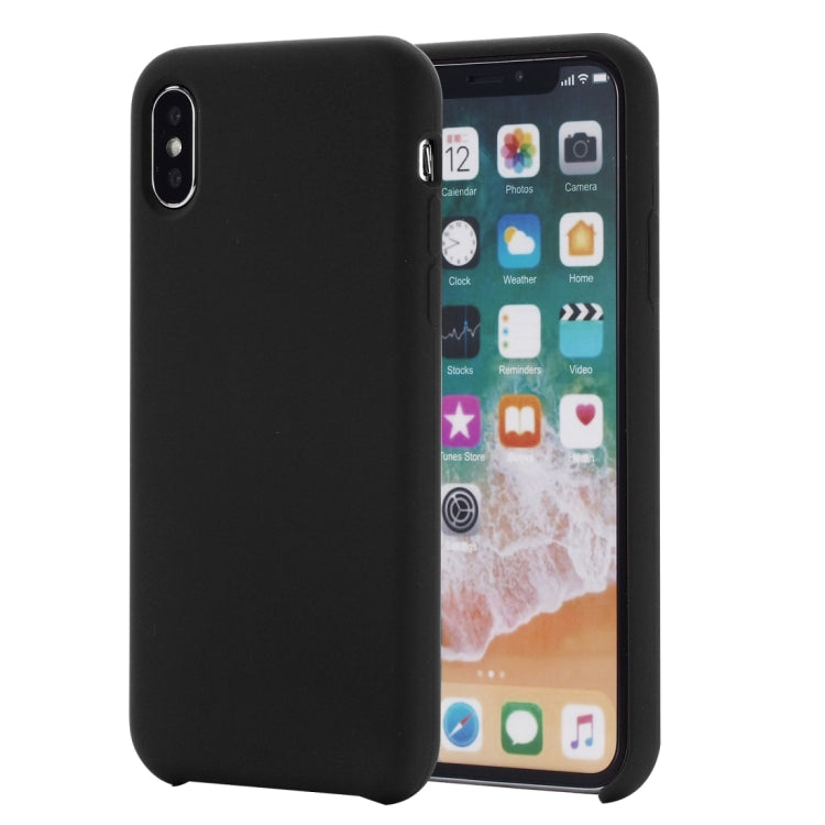 For iPhone XS Max Four Corners Full Coverage Liquid Silicone Protective Case Back Cover