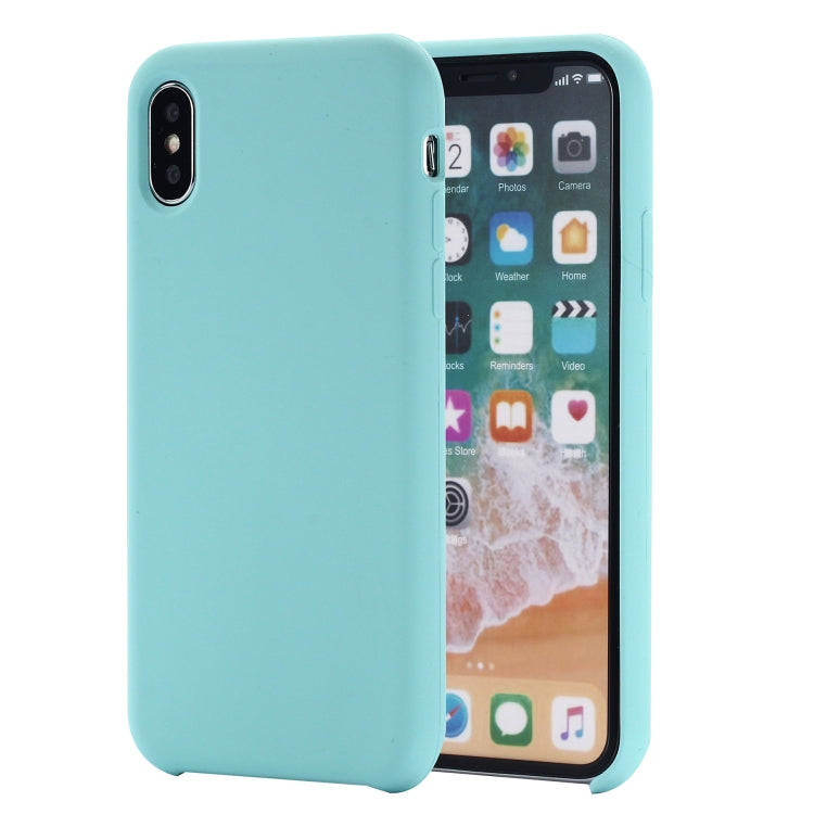 For iPhone XS Max Four Corners Full Coverage Liquid Silicone Protective Case Back Cover