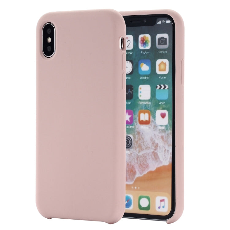 For iPhone XS Max Four Corners Full Coverage Liquid Silicone Protective Case Back Cover