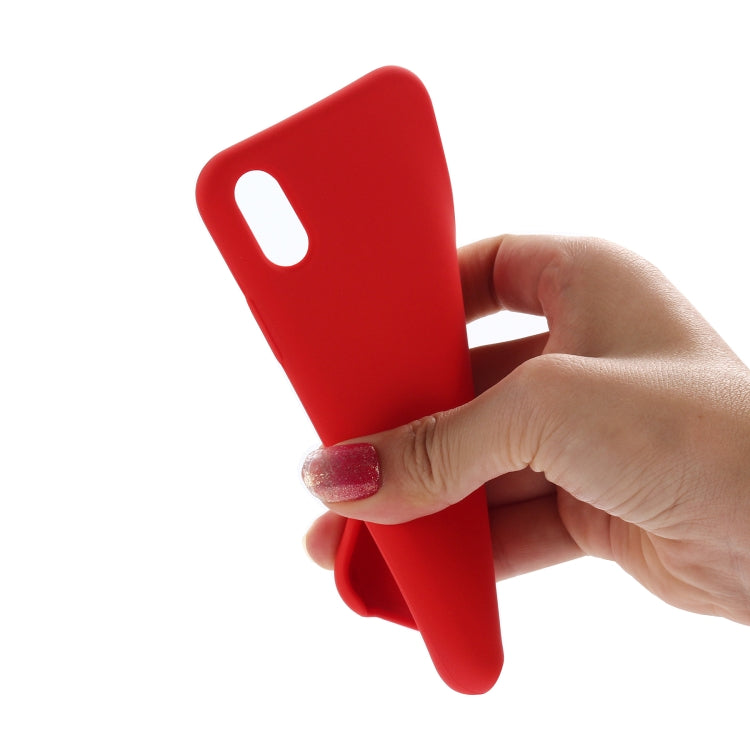 For iPhone XS Max Four Corners Full Coverage Liquid Silicone Protective Case Back Cover