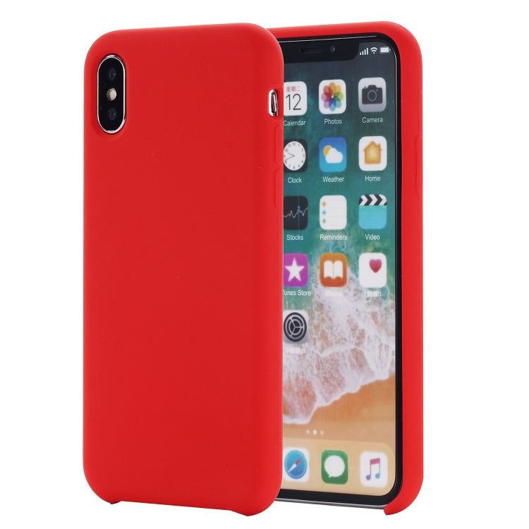 For iPhone XS Max Four Corners Full Coverage Liquid Silicone Protective Case Back Cover, XS Max, For XS Max, For XS Plus