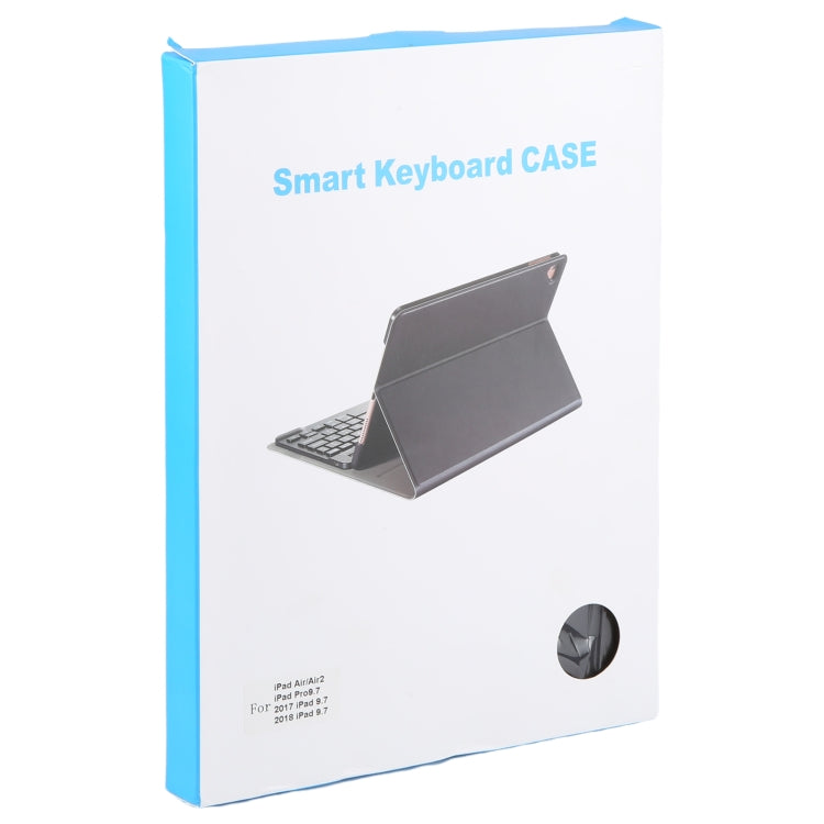 Pour iPad Pro 9,7 pouces (2017, 2018, Air, Air 2) IP071, clavier Bluetooth intelligent ABS séparable + étui en cuir à rabat horizontal à texture litchi, pour iPad Pro 9,7 pouces, pour iPad Pro 9,7 pouces (2017, 2018, Air, Air 2)