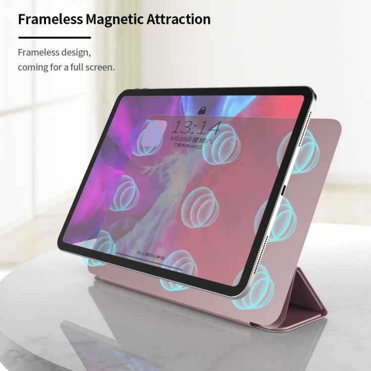 Horizontal Flip Ultra-thin Double-sided Clip Magnetic PU Leather Case for iPad Pro 12.9 2022 / 2021 / 2020 / 2018, with Three-folding Holder & Sleep / Wake-up Function