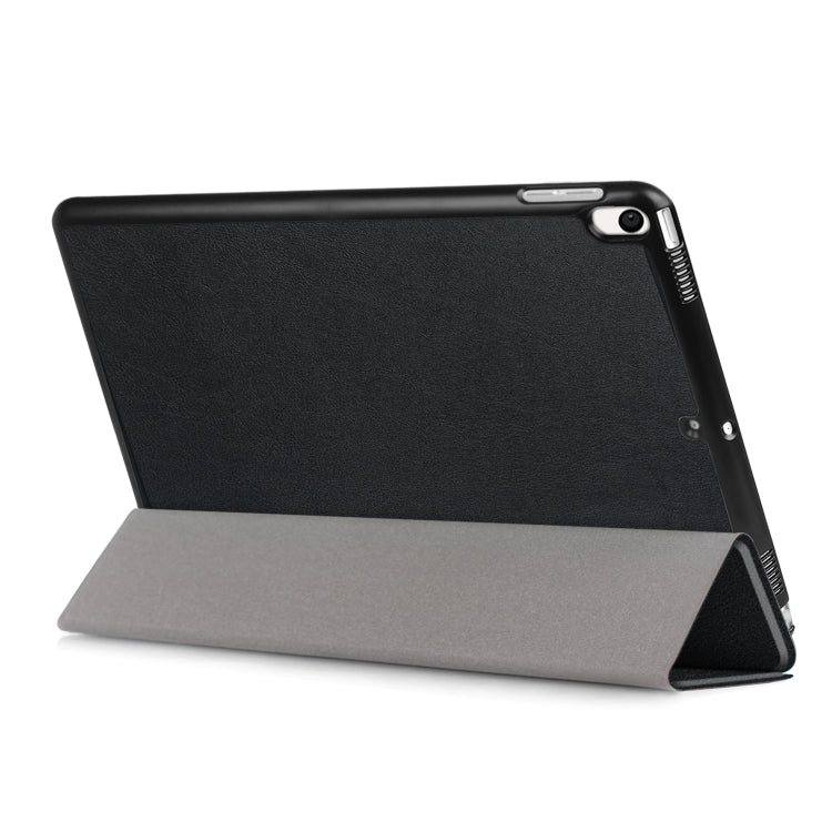 Funda de cuero con tapa horizontal y textura Custer para iPad Air 2019 de 10,5 pulgadas, con tres pliegues y función de suspensión/activación.