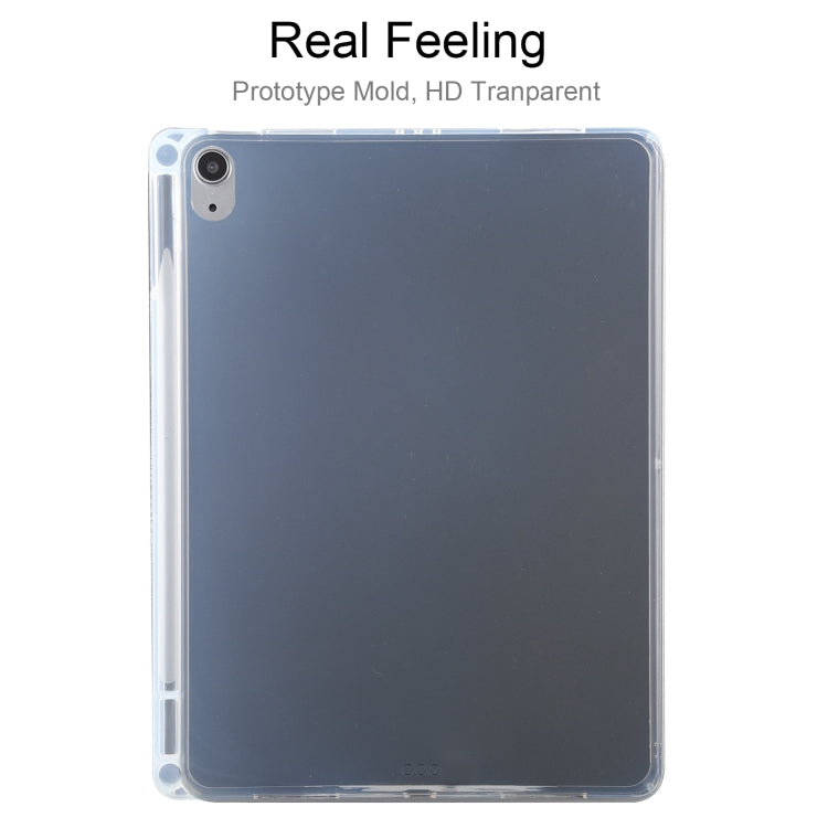 0.75mm Transparent TPU Protective Case with Pen Slot For iPad Air 2022 / 2020 10.9 / iPad Pro 11 2018