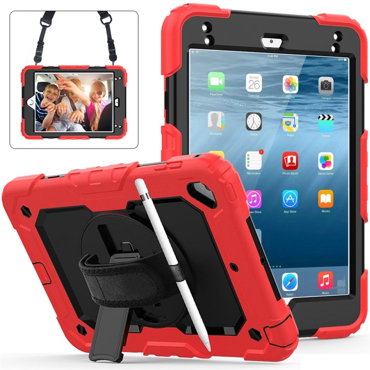 Shockproof Colorful Silica Gel + PC Protective Case for iPad Mini 2019 / Mini 4, with Holder & Shoulder Strap & Hand Strap & Pen Slot, For iPad Mini 2019 / Mini 4