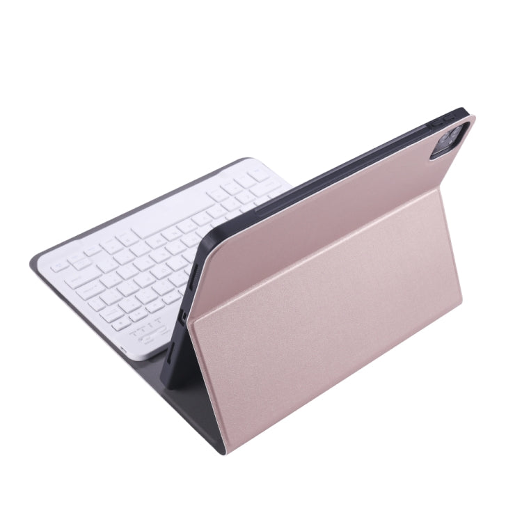 A11B Bluetooth 3.0 Ultra-thin ABS Detachable Bluetooth Keyboard Leather Tablet Case with Holder & Pen Slot for iPad Pro 11 2022 / 2021 / Air 5 / Air 4, For iPad Pro 11 2022 / 2021 / Air 5 / Air 4