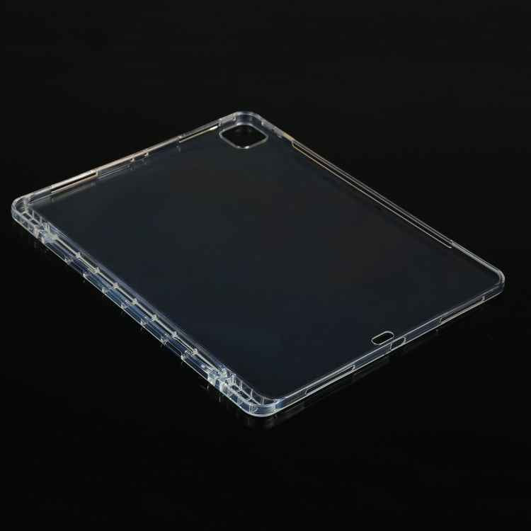 For iPad Pro 12.9 2022 / 2021 Transparent All-inclusive TPU Silicone Anti-drop Protective Tablet Case with Pen Slot