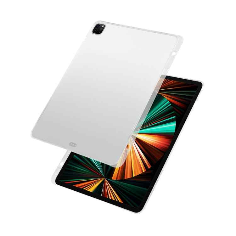 For iPad Pro 12.9 2022 / 2021 Transparent All-inclusive TPU Silicone Anti-drop Protective Tablet Case with Pen Slot
