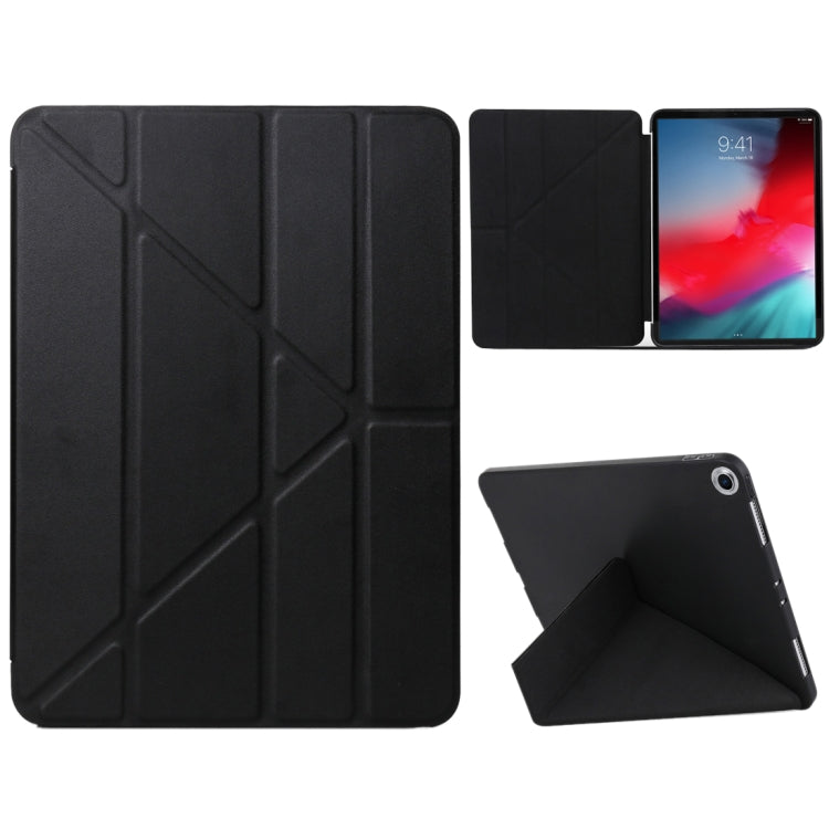 Étui en cuir texturé Millet PU + gel de silice pour iPad Air (2019) / iPad Pro 10,5 pouces, avec support multi-plis, pour iPad Air (2019)