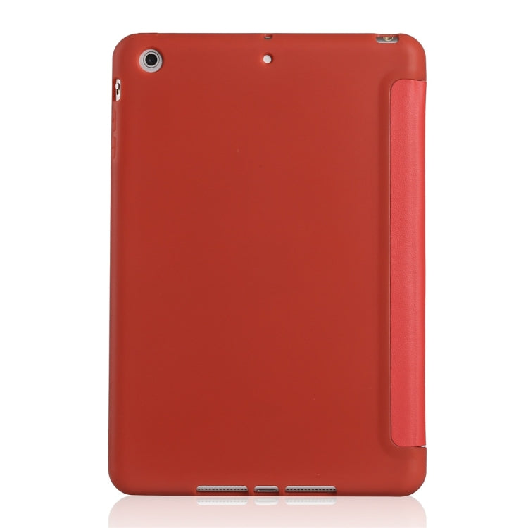 Étui en cuir Millet texturé PU + gel de silice à couverture intégrale pour iPad Mini 4/5, avec support multi-plis