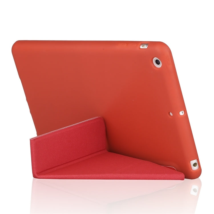 Étui en cuir Millet texturé PU + gel de silice à couverture intégrale pour iPad Mini 4/5, avec support multi-plis