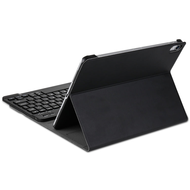 Detachable Bluetooth Keyboard + Brushed Texture Horizontal Flip Leather Tablet Case with Holder for iPad Pro 11 inch (2018)
