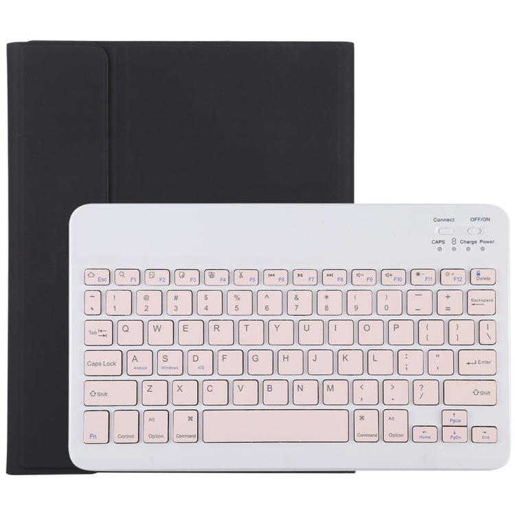 TG11B Detachable Bluetooth Pink Keyboard + Microfiber Leather Tablet Case for iPad Pro 11 inch (2020), with Pen Slot & Holder, Pink Keyboard