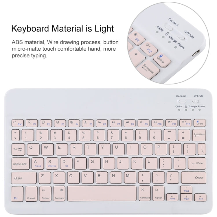 TG11B Detachable Bluetooth Pink Keyboard + Microfiber Leather Tablet Case for iPad Pro 11 inch (2020), with Pen Slot & Holder, Pink Keyboard