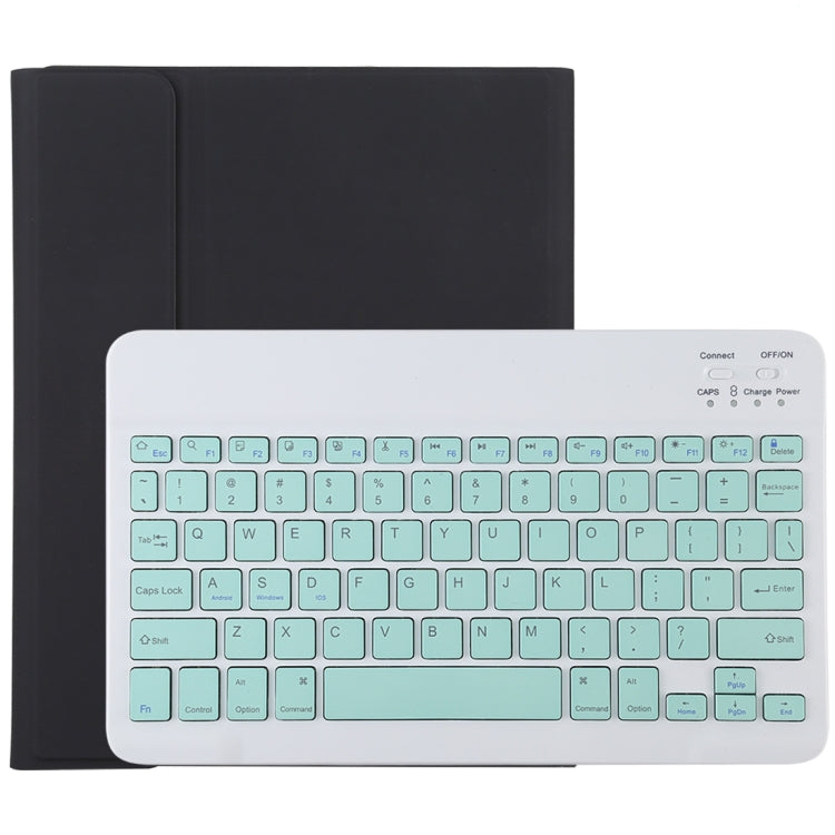 TG11B Detachable Bluetooth Green Keyboard + Microfiber Leather Tablet Case for iPad Pro 11 inch (2020), with Pen Slot & Holder, Green Keyboard