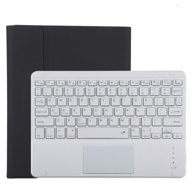 TG11BC Detachable Bluetooth White Keyboard Microfiber Leather Tablet Case for iPad Pro 11 inch (2020), with Touchpad & Pen Slot & Holder, White Keyboard