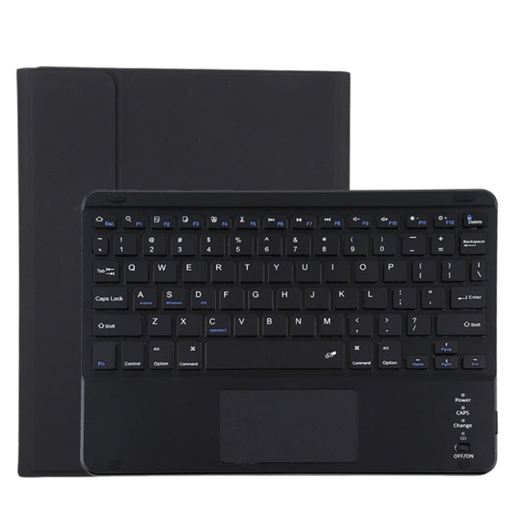 TG11BC Detachable Bluetooth Black Keyboard Microfiber Leather Tablet Case for iPad Pro 11 inch (2020), with Touchpad & Pen Slot & Holder, Black Keyboard