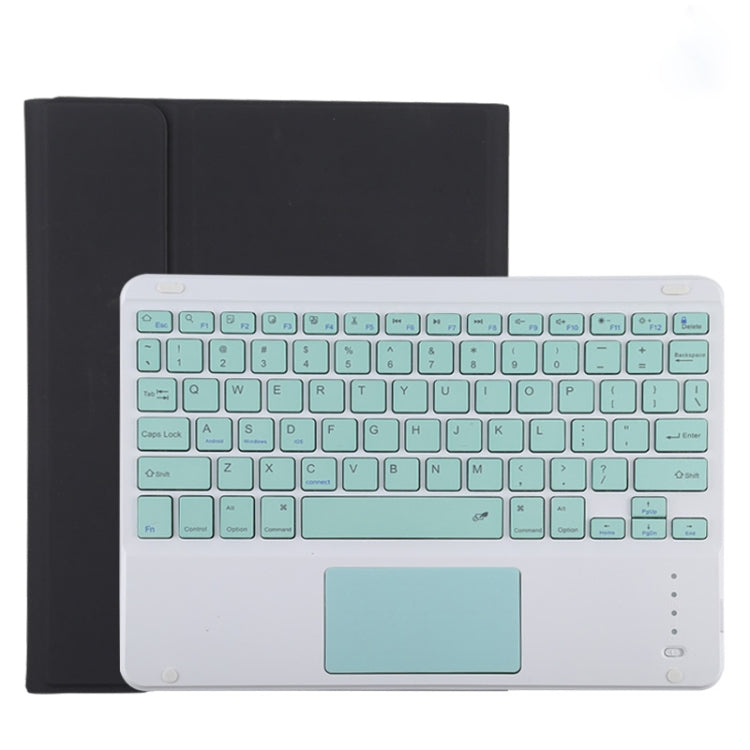 TG11BC Detachable Bluetooth Green Keyboard Microfiber Leather Tablet Case for iPad Pro 11 inch (2020), with Touchpad & Pen Slot & Holder, Green Keyboard