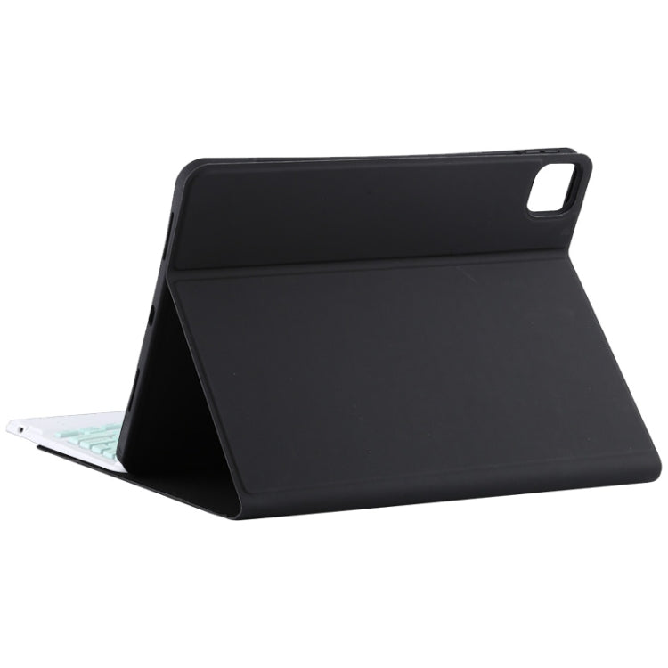 Funda TG11BC de microfibra con teclado Bluetooth verde desmontable para iPad Pro de 11 pulgadas (2020), con panel táctil, ranura para lápiz y soporte, teclado verde