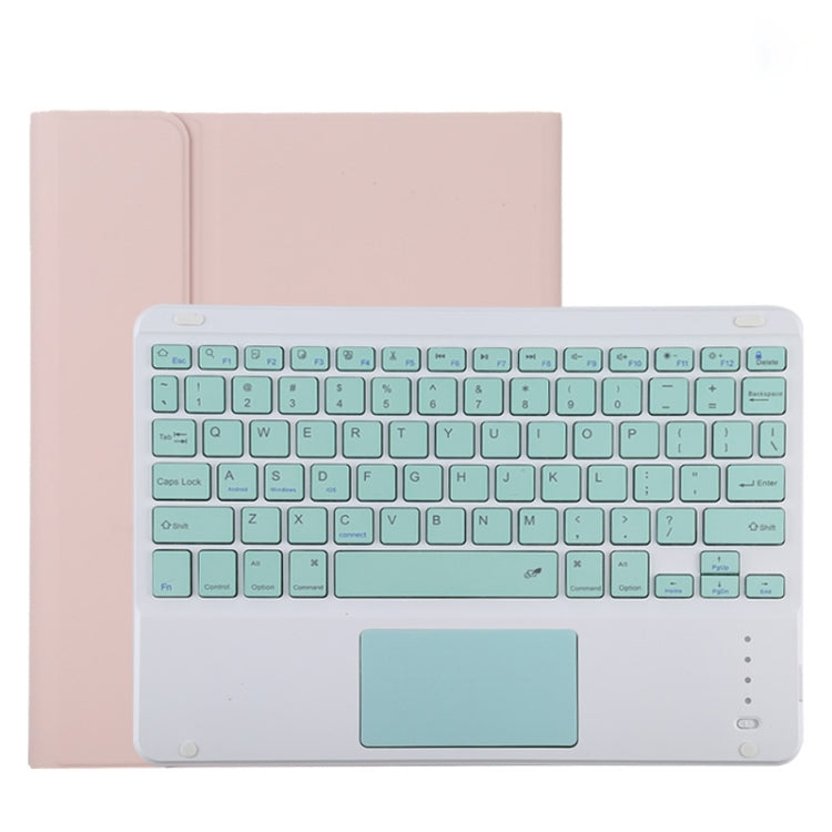 Funda TG11BC de microfibra con teclado Bluetooth verde desmontable para iPad Pro de 11 pulgadas (2020), con panel táctil, ranura para lápiz y soporte, teclado verde