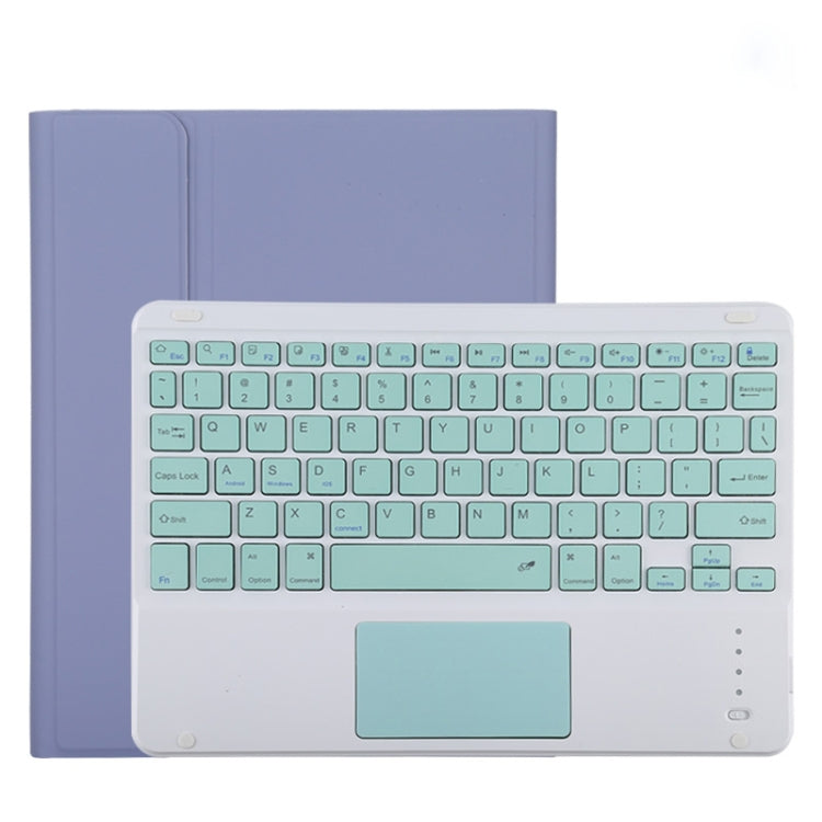 Funda TG11BC de microfibra con teclado Bluetooth verde desmontable para iPad Pro de 11 pulgadas (2020), con panel táctil, ranura para lápiz y soporte, teclado verde