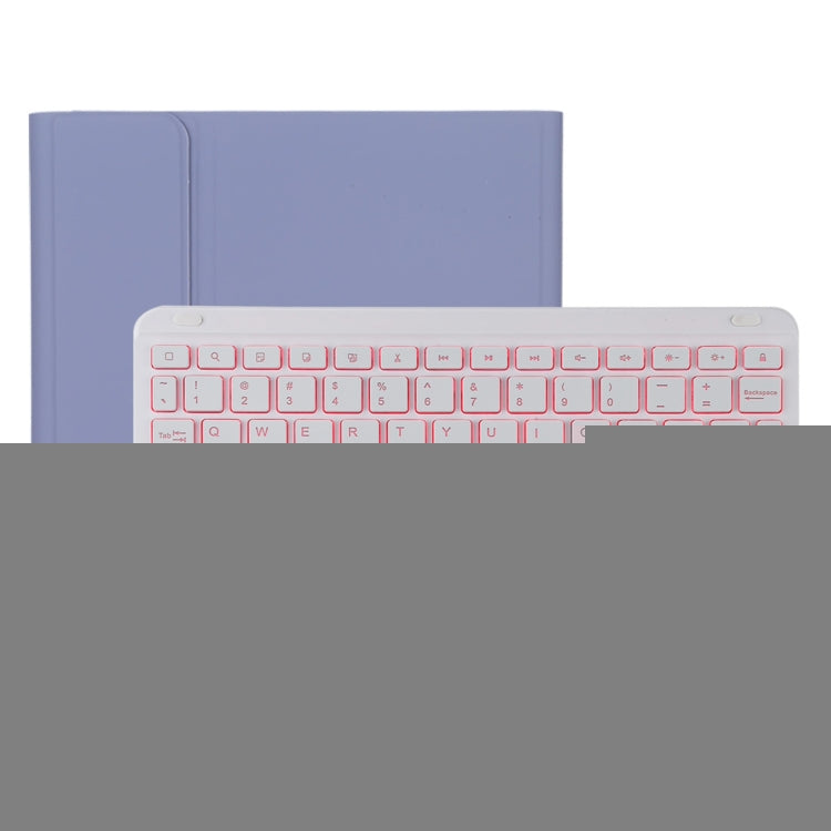TG11BCS Detachable Bluetooth White Keyboard Microfiber Leather Tablet Case for iPad Pro 11 inch (2020), with Backlight & Touchpad & Pen Slot & Holder, White Keyboard