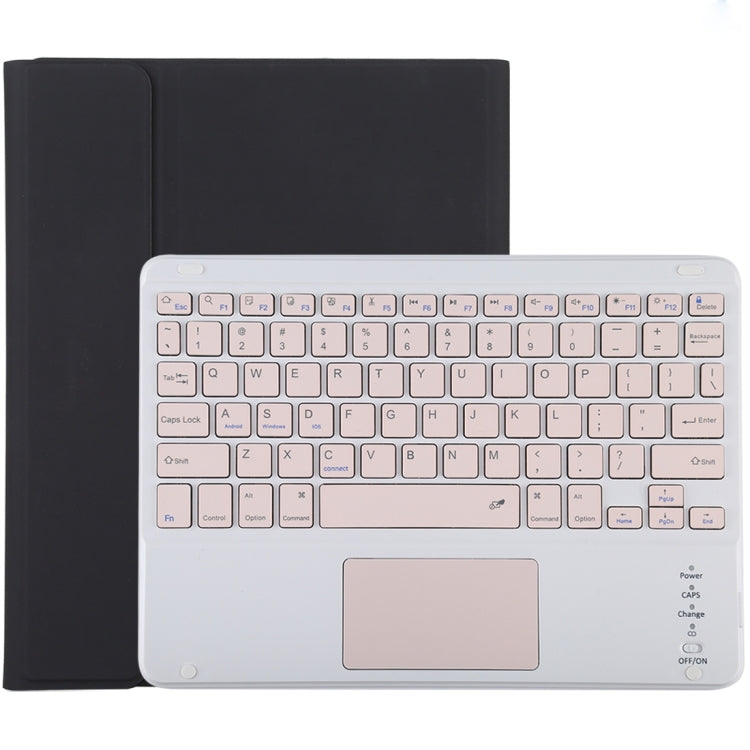 TG-102BC Detachable Bluetooth Pink Keyboard + Microfiber Leather Tablet Case for iPad 10.2 inch / iPad Air (2019), with Touch Pad & Pen Slot & Holder, Pink Keyboard