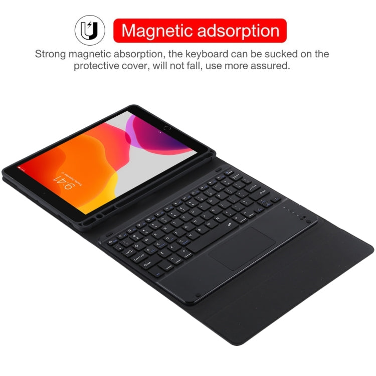 TG97BC Detachable Bluetooth Black Keyboard + Microfiber Leather Tablet Case for iPad 9.7 inch, with Touch Pad & Pen Slot & Holder, TG97BC