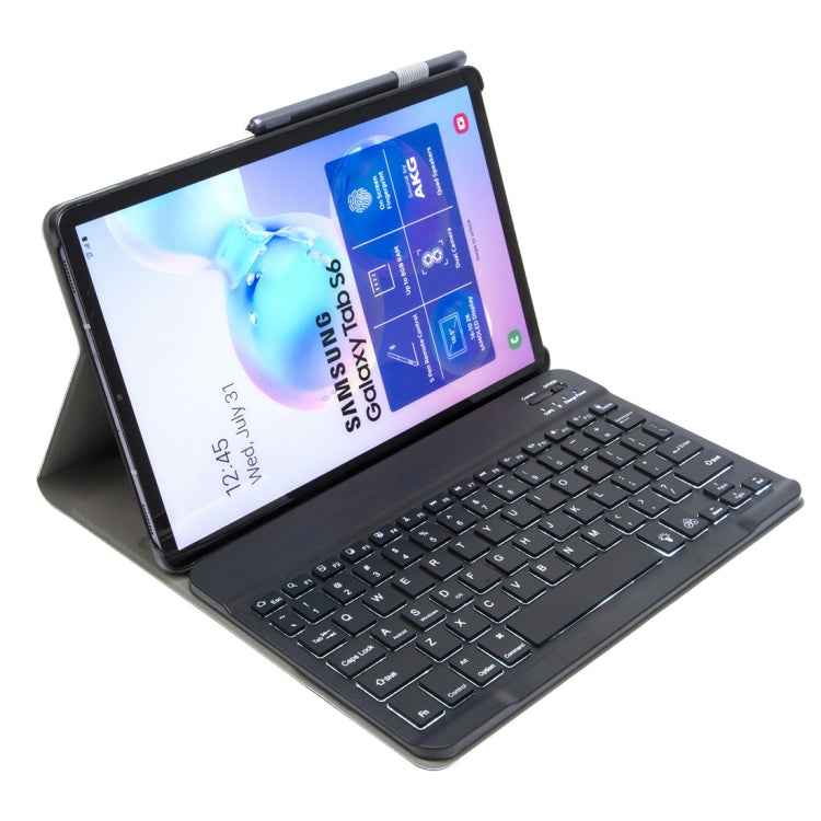 ST 860S For Samsung Galaxy Tab S6 10.5 inch T860 / T865 Detachable Backlight Bluetooth Keyboard Tablet Case with Stand & Pen Slot Function
