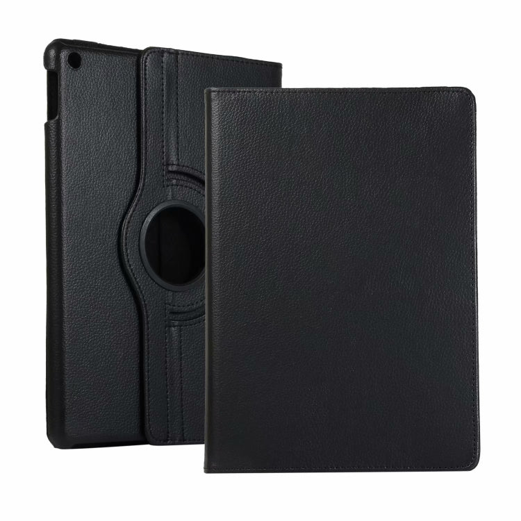 For iPad 10.2 / iPad Air 2019 10.5 / iPad 10.2 2020 Litchi Texture Horizontal Flip 360 Degrees Rotation Leather Case