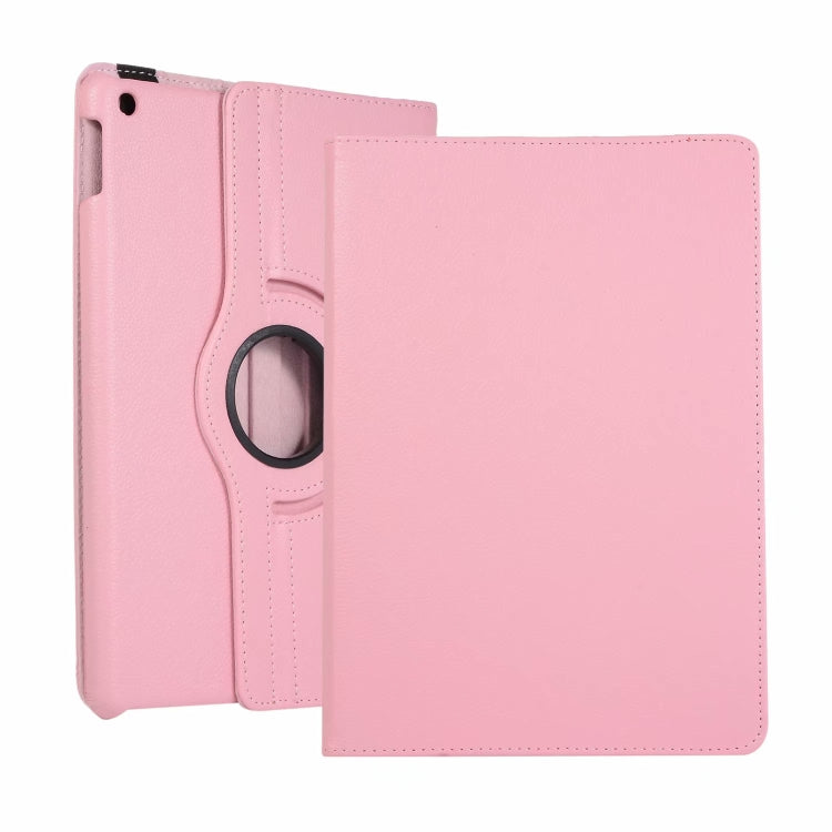 For iPad 10.2 / iPad Air 2019 10.5 / iPad 10.2 2020 Litchi Texture Horizontal Flip 360 Degrees Rotation Leather Case